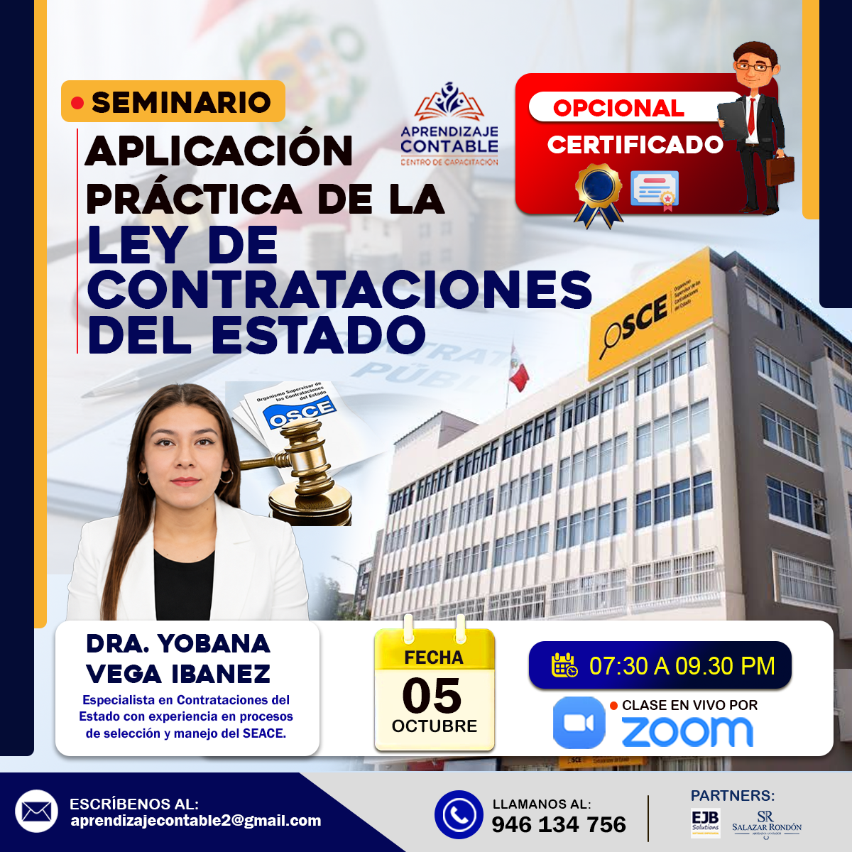 Webinar APLICACIÓN PRÁCTICA DE LA LEY DE CONTRATACIONES DEL ESTADO